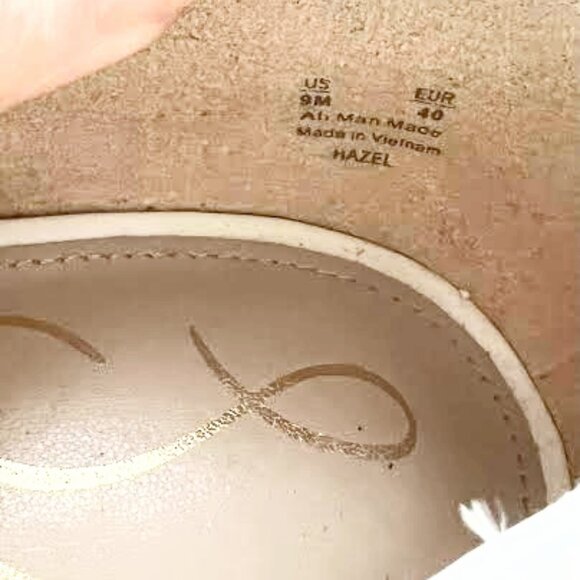 Sam Edelman Women's Pointed Toe-Pumps Cream/Weave - Picture 3 of 8